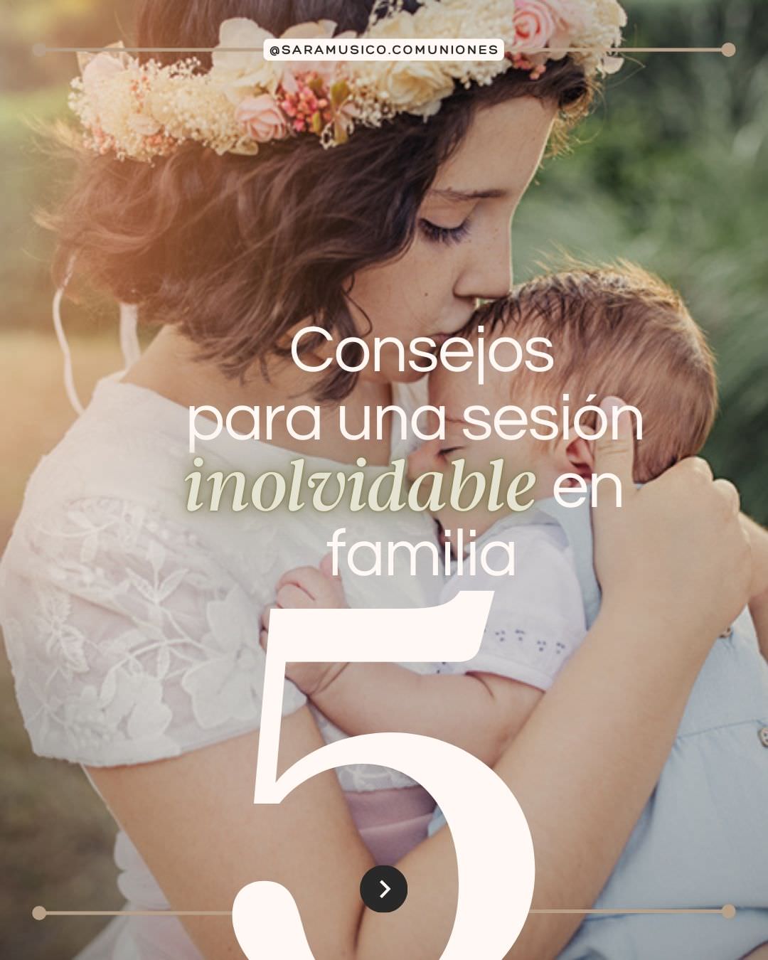 Consejos sesión de comunión en familia