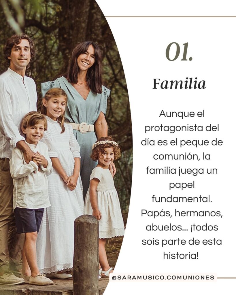 Consejos sesión de comunión en familia 