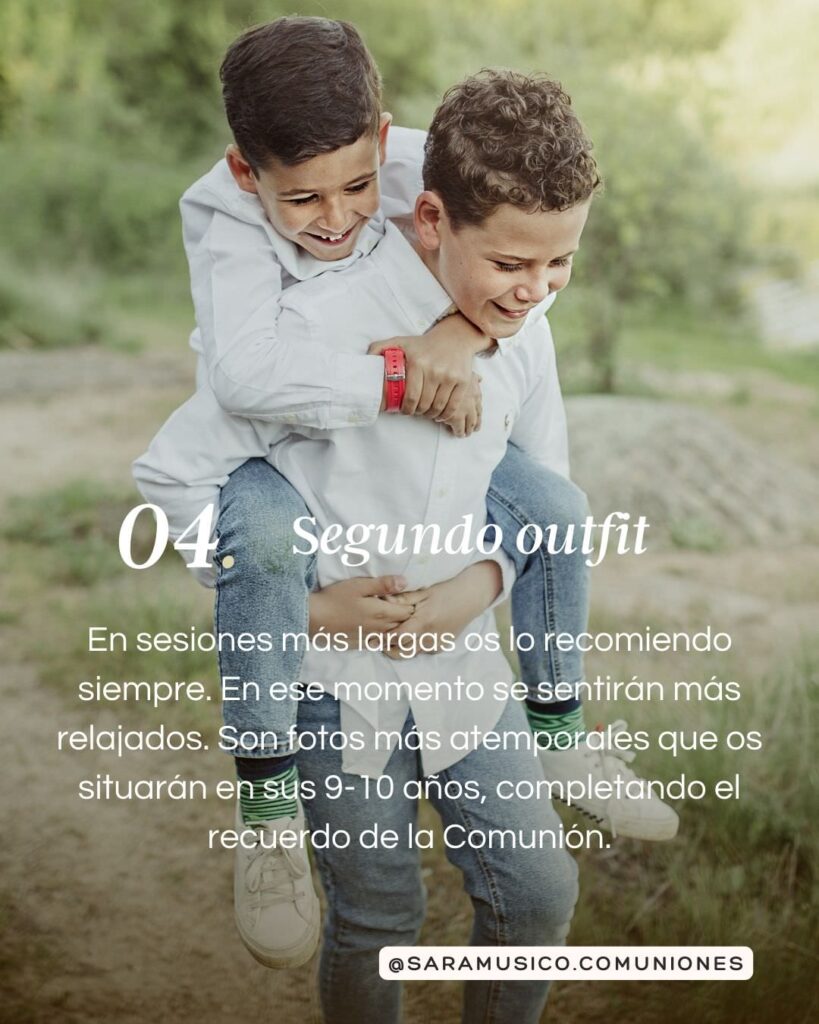 Consejos sesión de comunión en familia 