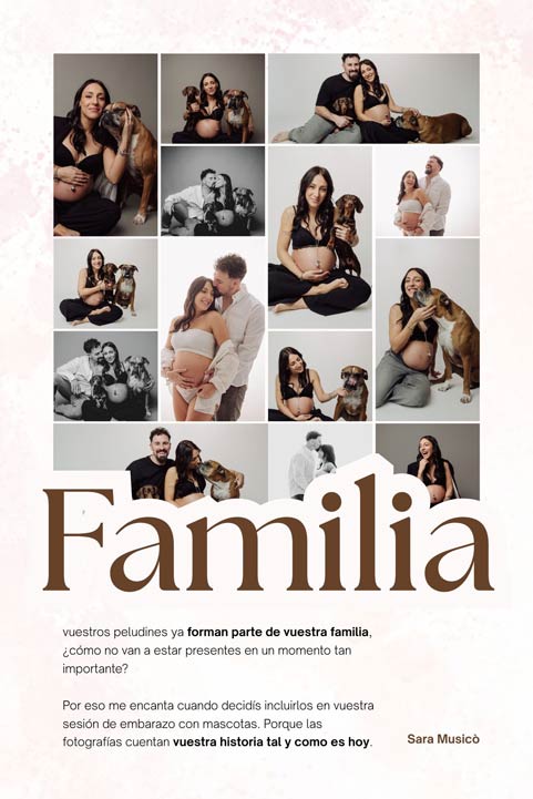 sesion de embarazo con mascotas